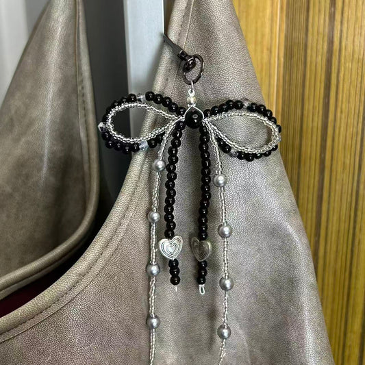 [Stardust Knot] Heavy Industry Handmade Elegant Crystal Bow for Phone Charm, Keychain or Bag Charm